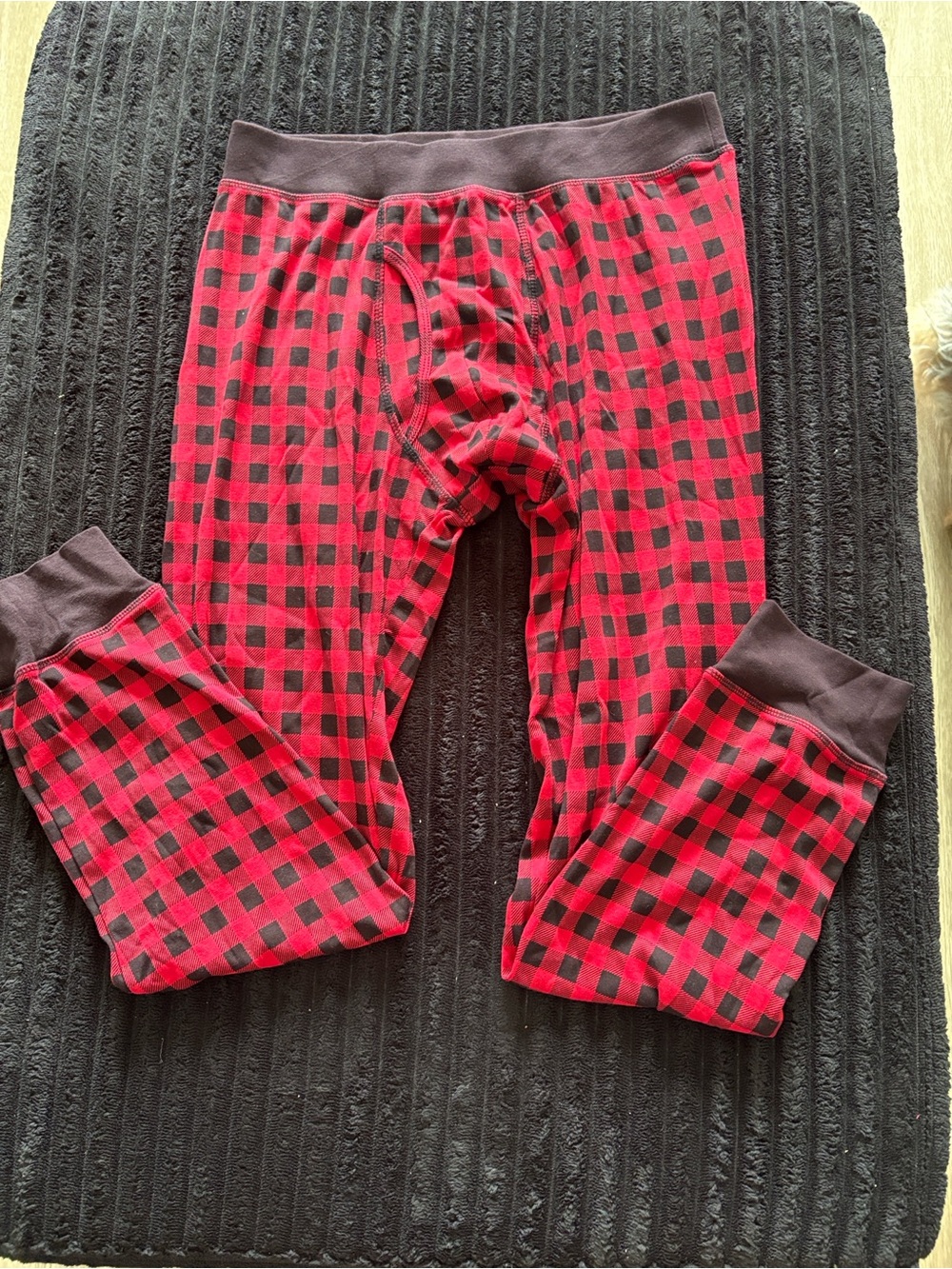 Amazon Red and Black Buffalo Plaid Men's Jogger Pants